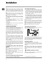 Preview for 2 page of Indesit DIS 04 Operating Instructions Manual