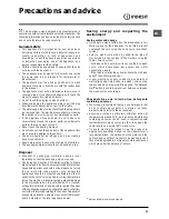 Preview for 11 page of Indesit DIS 04 Operating Instructions Manual