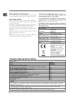 Предварительный просмотр 4 страницы Indesit DISR 57M9 Operating Instructions Manual