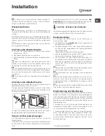 Предварительный просмотр 21 страницы Indesit DISR 57M94 Operating Instructions Manual