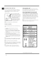 Предварительный просмотр 14 страницы Indesit DPG 015 Operating Instructions Manual