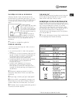 Предварительный просмотр 47 страницы Indesit DPG 015 Operating Instructions Manual