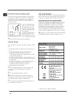 Предварительный просмотр 58 страницы Indesit DPG 015 Operating Instructions Manual