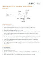 Предварительный просмотр 1 страницы Indesit DPG15WH Operating Instructions