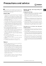 Предварительный просмотр 21 страницы Indesit DSG 051 Operating Instructions Manual