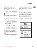 Предварительный просмотр 3 страницы Indesit DSG 263 Operating Instructions Manual