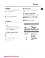 Предварительный просмотр 15 страницы Indesit DSG 263 Operating Instructions Manual