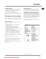 Предварительный просмотр 39 страницы Indesit DSG 263 Operating Instructions Manual