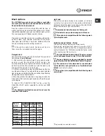 Предварительный просмотр 19 страницы Indesit DSG 573 Operating Instructions Manual