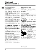 Предварительный просмотр 42 страницы Indesit DSG 573 Operating Instructions Manual