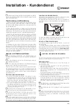 Предварительный просмотр 39 страницы Indesit DSG 5741 Operating Instructions Manual