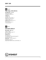 Preview for 1 page of Indesit DSR 15B Operating Instructions Manual