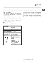 Preview for 25 page of Indesit DSR 15B1 Operating Instructions Manual