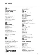 Preview for 1 page of Indesit DSR 57M19 Operating Instructions Manual