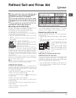 Preview for 17 page of Indesit DSR 57M19 Operating Instructions Manual