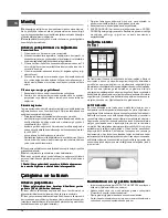 Preview for 10 page of Indesit E2BL 19***F Operating Instructions Manual