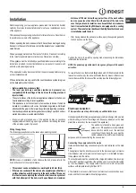 Preview for 9 page of Indesit F100512 Operating Instructions Manual