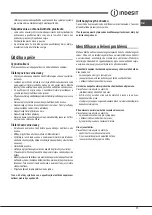 Preview for 17 page of Indesit F100512 Operating Instructions Manual