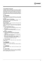 Preview for 9 page of Indesit F155217 Instructions For Use Manual