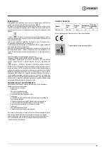 Preview for 67 page of Indesit F155217 Instructions For Use Manual