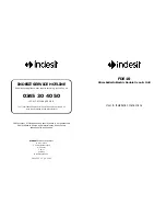 Indesit FDE 10 User And Installation Instructions Manual preview