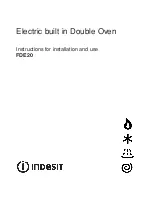 Indesit FDE20 Instructions For Installation And Use Manual preview