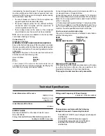 Preview for 8 page of Indesit FE10KC Owner'S Manual