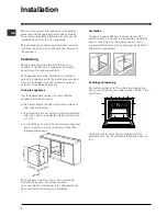 Preview for 2 page of Indesit FI 52 C.B IX IB Operating Instructions Manual