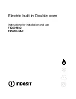 Предварительный просмотр 1 страницы Indesit FID20 Mk2 Instructions For Installation And Use Manual