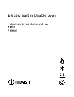 Preview for 1 page of Indesit FID20 Instructions For Installation And Use Manual