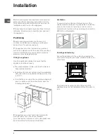 Preview for 2 page of Indesit FIE 36 K.B IX GB/1 Operating Instructions Manual