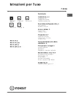 Preview for 1 page of Indesit FIE 76 GP K.A IX Manual