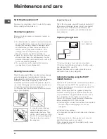 Preview for 22 page of Indesit FIE 76 GP K.A IX Manual