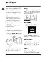 Предварительный просмотр 2 страницы Indesit FIE 76 KC.A GB/1 Operating Instructions Manual