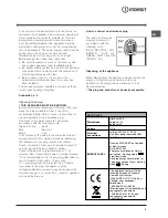 Предварительный просмотр 3 страницы Indesit FIE 76 KC.A GB/1 Operating Instructions Manual