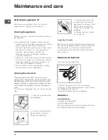 Предварительный просмотр 10 страницы Indesit FIE 76 KC.A GB/1 Operating Instructions Manual