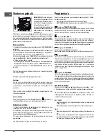 Preview for 50 page of Indesit FIM 51 K.A S Operating Instructions Manual