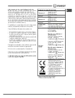 Preview for 15 page of Indesit FIM 53 K.A IX GB Operating Instructions Manual