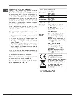 Preview for 22 page of Indesit FIM 53 K.A IX GB Operating Instructions Manual