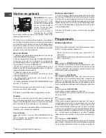 Preview for 58 page of Indesit FIM 53 K.A IX GB Operating Instructions Manual