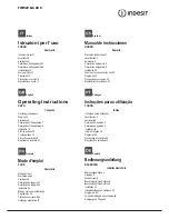 Preview for 1 page of Indesit FIM20 K.A S Operating Instructions Manual