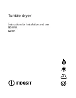 Indesit G31V Instructions For Installation And Use Manual preview