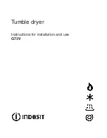 Indesit G73V Instructions For Installation And Use Manual preview