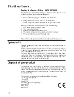 Preview for 18 page of Indesit G73VU Instructions For Installation And Use Manual