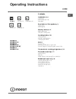 Preview for 1 page of Indesit HI 50EK.A Operating Instructions Manual