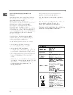 Preview for 40 page of Indesit HI 50EK.A Operating Instructions Manual