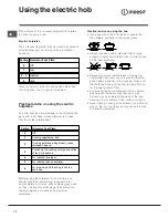 Preview for 12 page of Indesit I5ESHA U Operating Instructions Manual