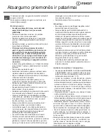 Preview for 42 page of Indesit I5ESHA U Operating Instructions Manual