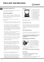 Preview for 16 page of Indesit I5G52G /UA Operating Instructions Manual