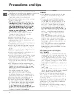 Preview for 10 page of Indesit I5GG /U Operating Instructions Manual